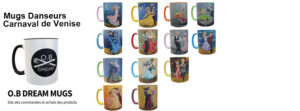 Mugs danseurs du Carnaval de Venise